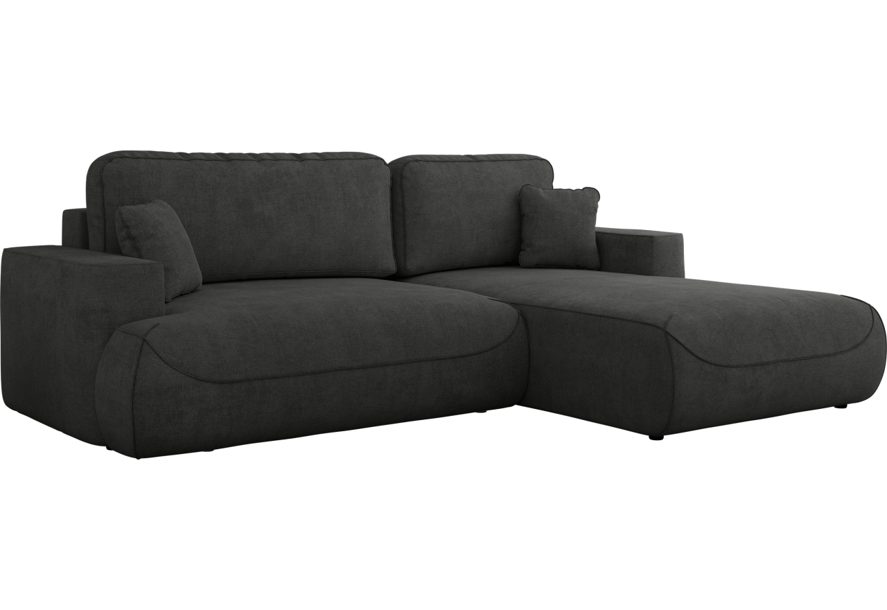 Narożnik - OVO L - strona prawa - ciemnoszary, struktura