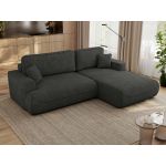 Narożnik - OVO L - strona prawa - ciemnoszary, struktura