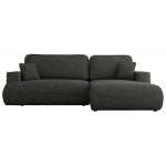 Narożnik - OVO L - strona prawa - ciemnoszary, struktura