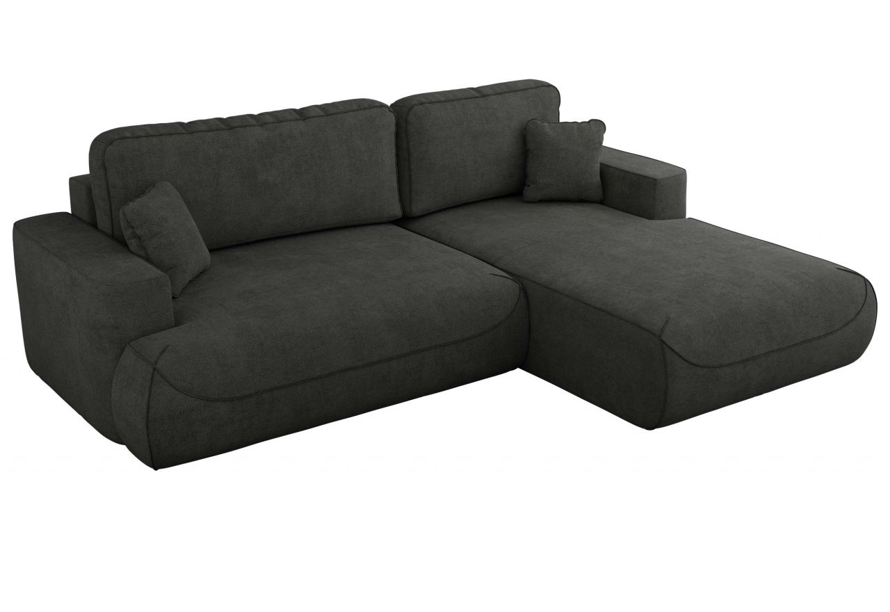 Narożnik - OVO L - strona prawa - ciemnoszary, struktura