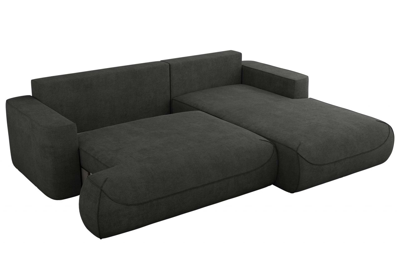 Narożnik - OVO L - strona prawa - ciemnoszary, struktura