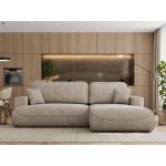 Narożnik - OVO L - strona prawa - beżowy, struktura