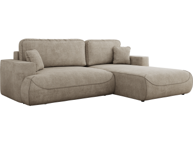 Narożnik - OVO L - strona prawa - beżowy, struktura