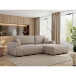 Narożnik - OVO L - strona prawa - beżowy, struktura