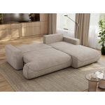 Narożnik - OVO L - strona prawa - beżowy, struktura