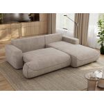 Narożnik - OVO L - strona prawa - beżowy, struktura