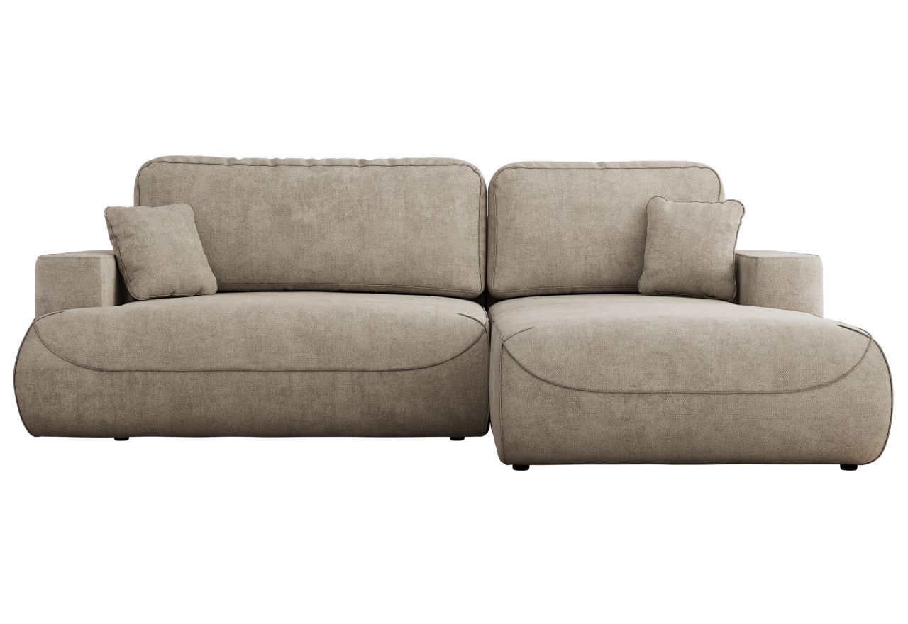 Narożnik - OVO L - strona prawa - beżowy, struktura