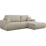 Narożnik - OVO L - strona prawa - beżowy, welwet