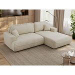 Narożnik - OVO L - strona prawa - beżowy, welwet