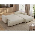 Narożnik - OVO L - strona prawa - beżowy, welwet