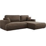 Narożnik - OVO L - strona prawa - brązowy, welwet