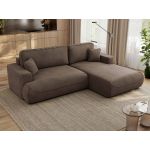 Narożnik - OVO L - strona prawa - brązowy, welwet