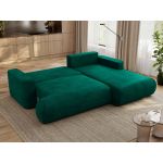 Narożnik - OVO L - strona prawa - ciemnozielony, welwet