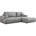 Narożnik - OVO L - strona prawa - jasnoszary, welwet