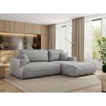 Narożnik - OVO L - strona prawa - jasnoszary, welwet