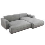 Narożnik - OVO L - strona prawa - jasnoszary, welwet