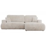 Narożnik - OVO L - strona prawa - beżowy, sztruks