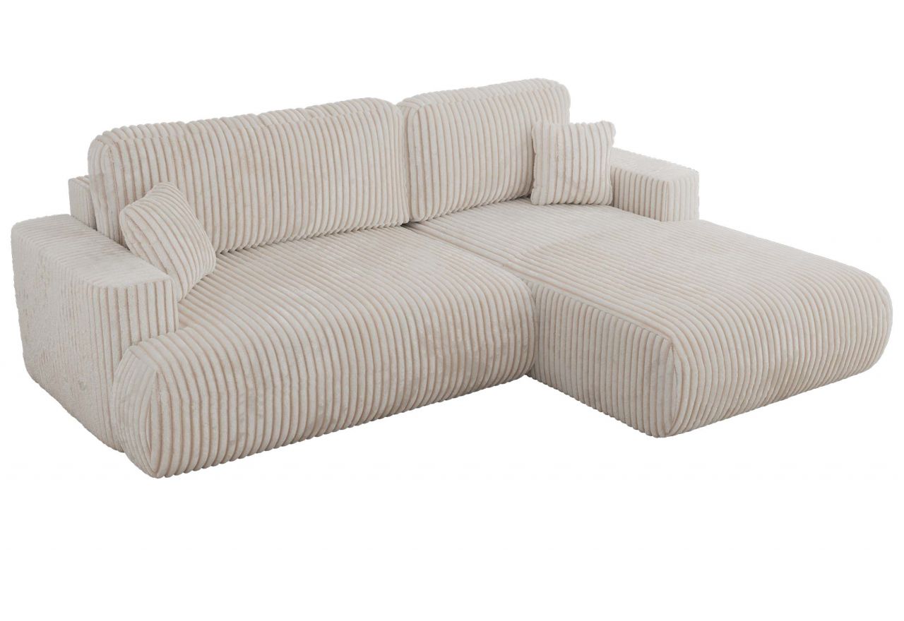 Narożnik - OVO L - strona prawa - beżowy, sztruks