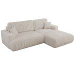 Narożnik - OVO L - strona prawa - beżowy, sztruks