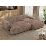 Narożnik - OVO L - strona prawa - brązowy, sztruks