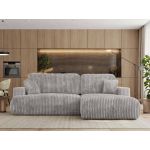 Narożnik - OVO L - strona prawa - jasnoszary, sztruks