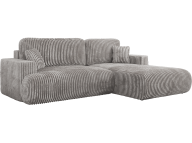 Narożnik - OVO L - strona prawa - jasnoszary, sztruks