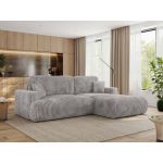 Narożnik - OVO L - strona prawa - jasnoszary, sztruks