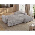 Narożnik - OVO L - strona prawa - jasnoszary, sztruks