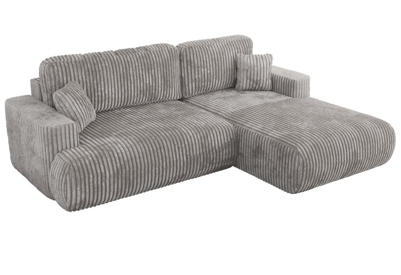 Narożnik - OVO L - strona prawa - jasnoszary, sztruks