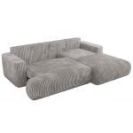 Narożnik - OVO L - strona prawa - jasnoszary, sztruks