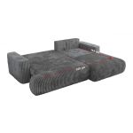 Narożnik - OVO L - strona prawa - ciemnoszary, sztruks