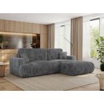 Narożnik - OVO L - strona prawa - ciemnoszary, sztruks