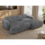 Narożnik - OVO L - strona prawa - ciemnoszary, sztruks