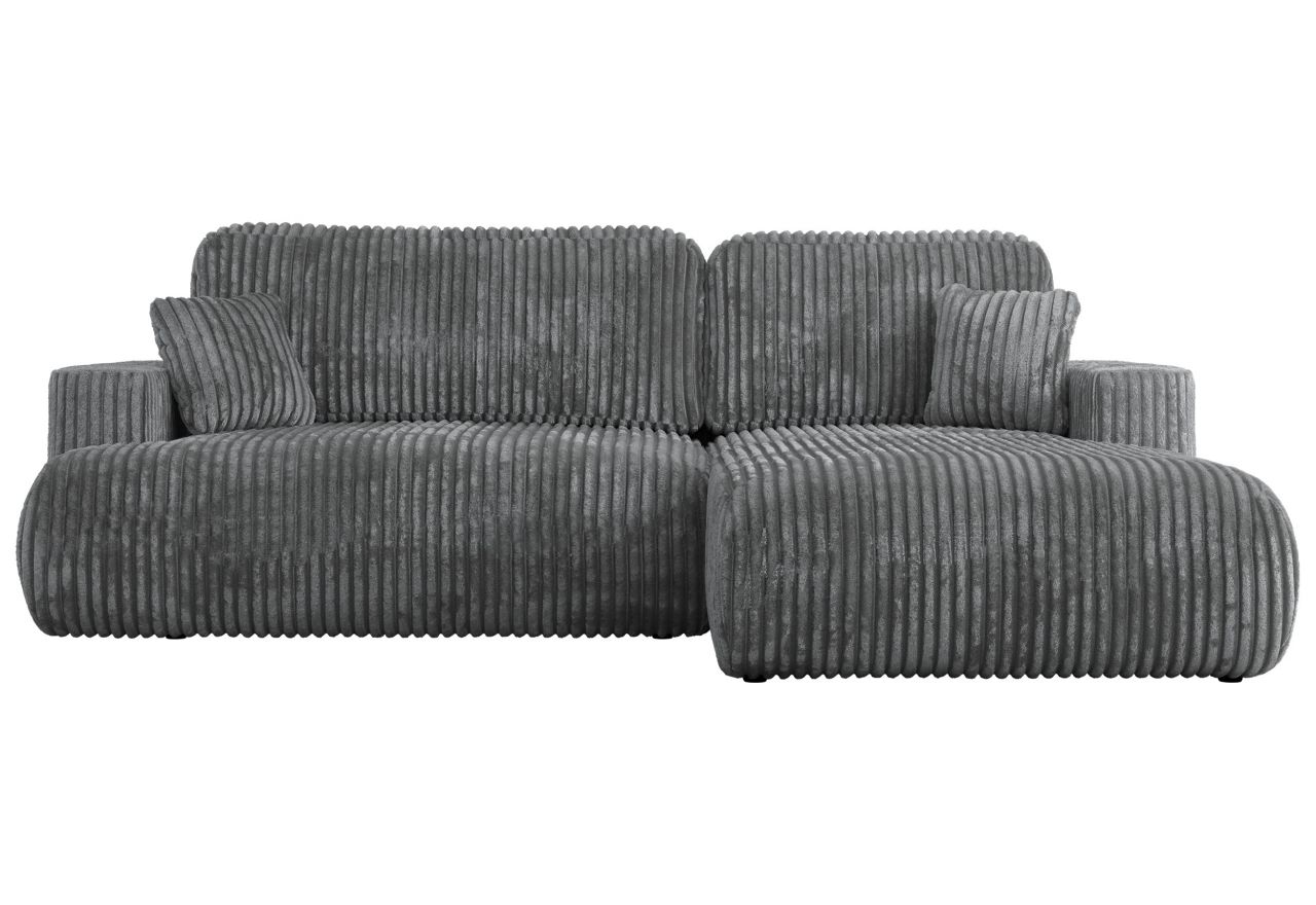 Narożnik - OVO L - strona prawa - ciemnoszary, sztruks