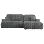 Narożnik - OVO L - strona prawa - ciemnoszary, sztruks