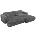 Narożnik - OVO L - strona prawa - ciemnoszary, sztruks