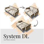 Narożnik - OVO L - strona prawa - jasnobrązowy, sztruks