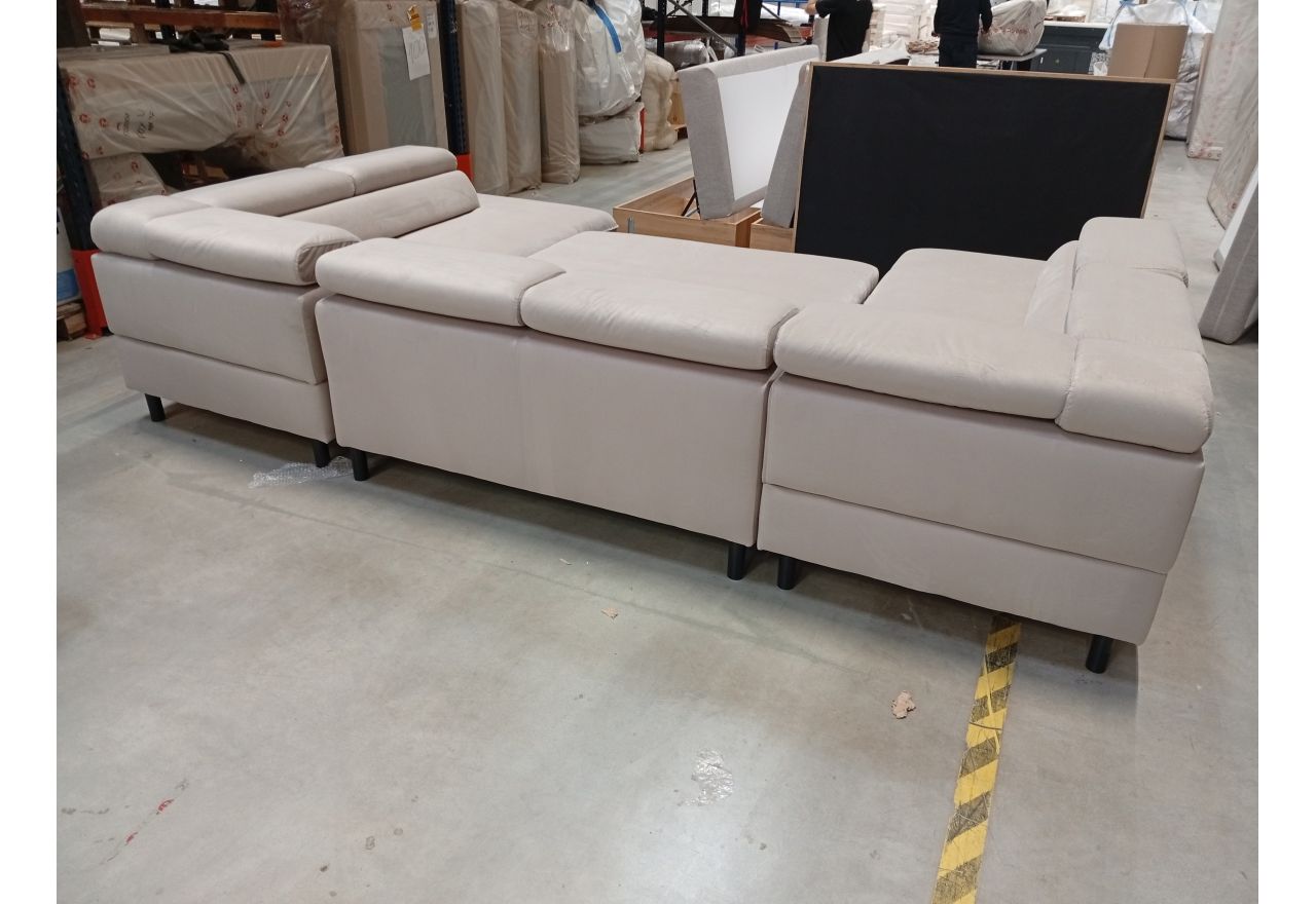 Narożnik PETER U - Paros 02 - beżowy - OUTLETU