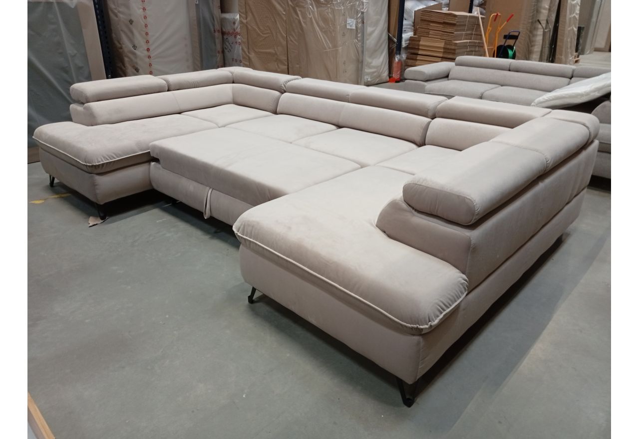 Narożnik PETER U - Paros 02 - beżowy - OUTLETU