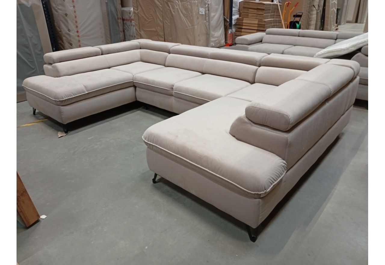 Narożnik PETER U - Paros 02 - beżowy - OUTLETU