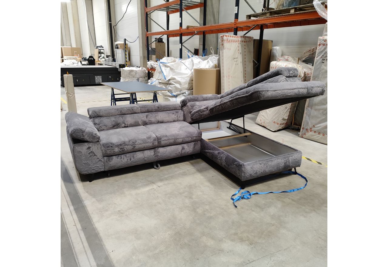 Narożnik PETER L - Lapit 16 - szary - OUTLETU