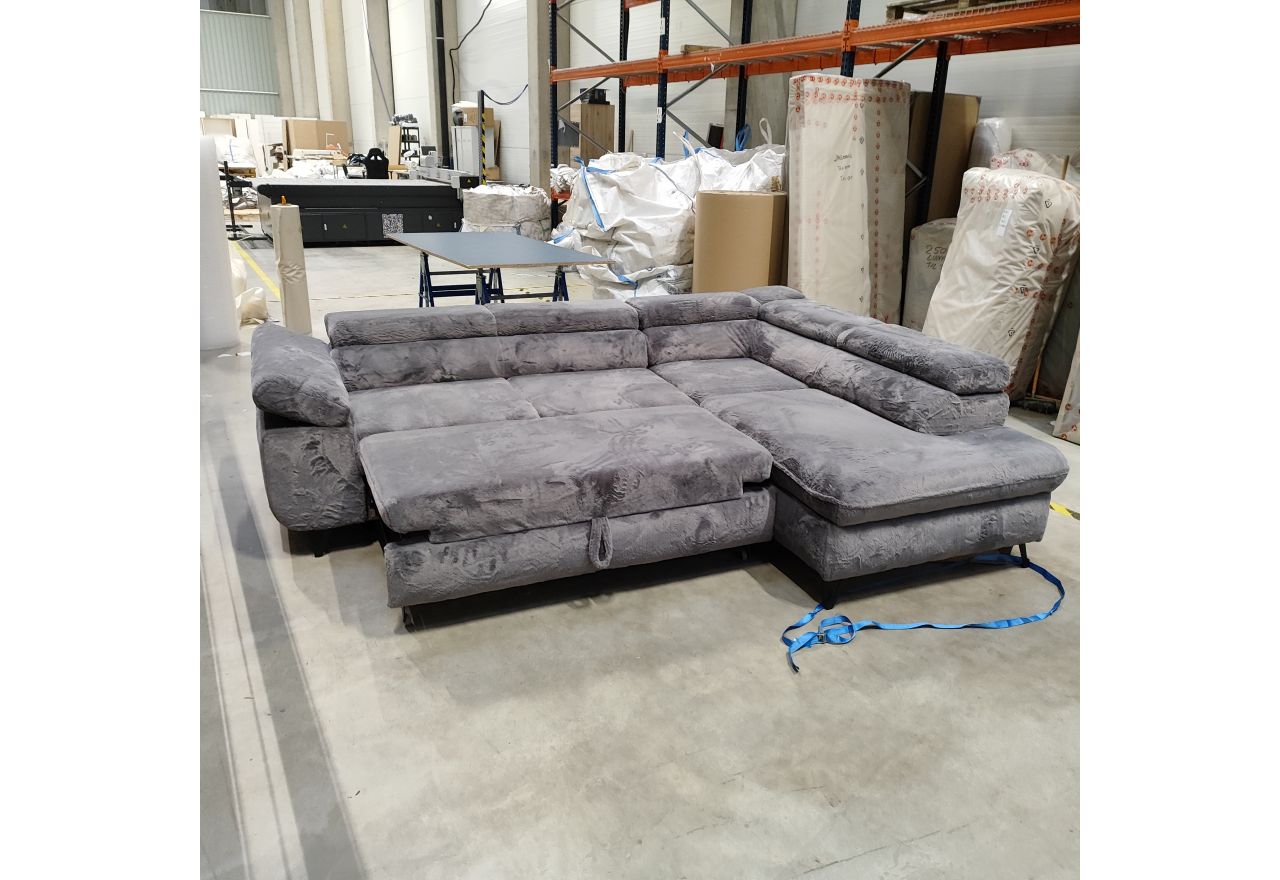 Narożnik PETER L - Lapit 16 - szary - OUTLETU