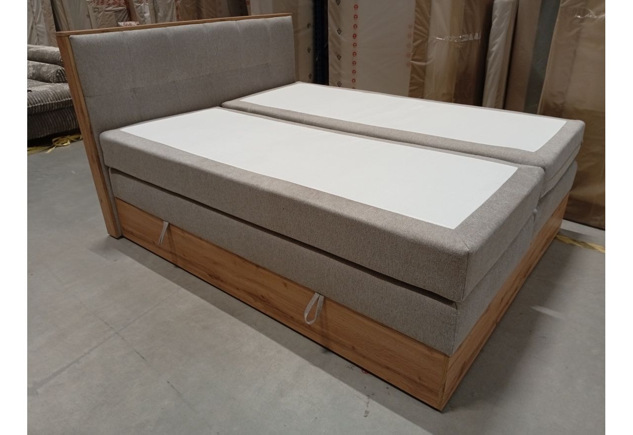 Łóżko kontynentalne ALBERO 1 KING 160x200 - Matana 17 - beżowy - OUTLETU