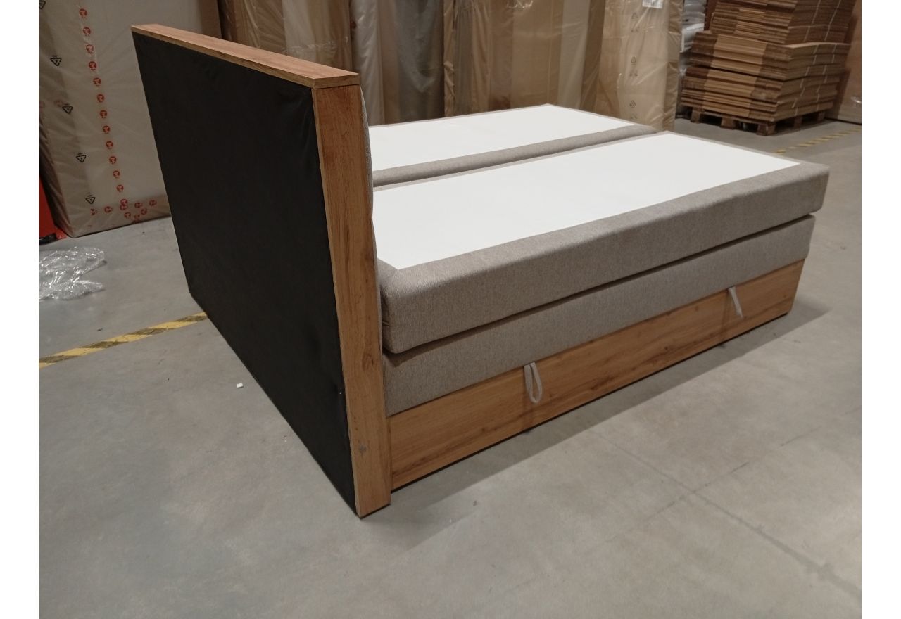 Łóżko kontynentalne ALBERO 1 KING 160x200 - Matana 17 - beżowy - OUTLETU