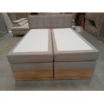 Łóżko kontynentalne ALBERO 1 KING 160x200 - Matana 17 - beżowy - OUTLETU