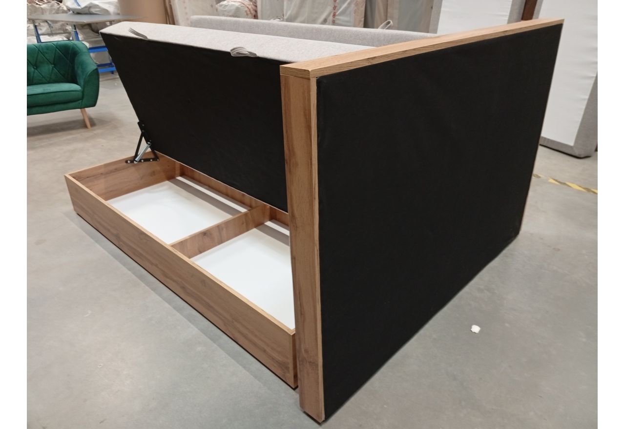 Łóżko kontynentalne ALBERO 1 KING 160x200 - Matana 17 - beżowy - OUTLETU