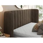 Łóżko tapicerowane GOLETTA CLASSIC 200x200 - materac piankowy - brązowy, welwet