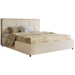 Łóżko tapicerowane LERIO CLASSIC 160x200 - materac pocket - kremowy, struktura