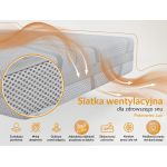 Łóżko tapicerowane LERIO CLASSIC 160x200 - materac multipocket - kremowy, struktura