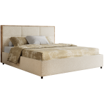 Łóżko tapicerowane LERIO CLASSIC 180x200 - materac multipocket - kremowy, struktura